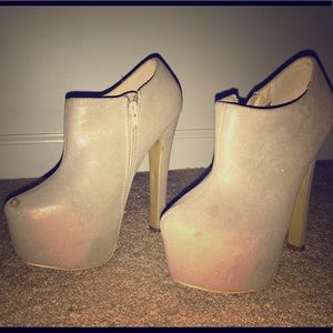 Sold Gold Sparkly Booties $10 best offer